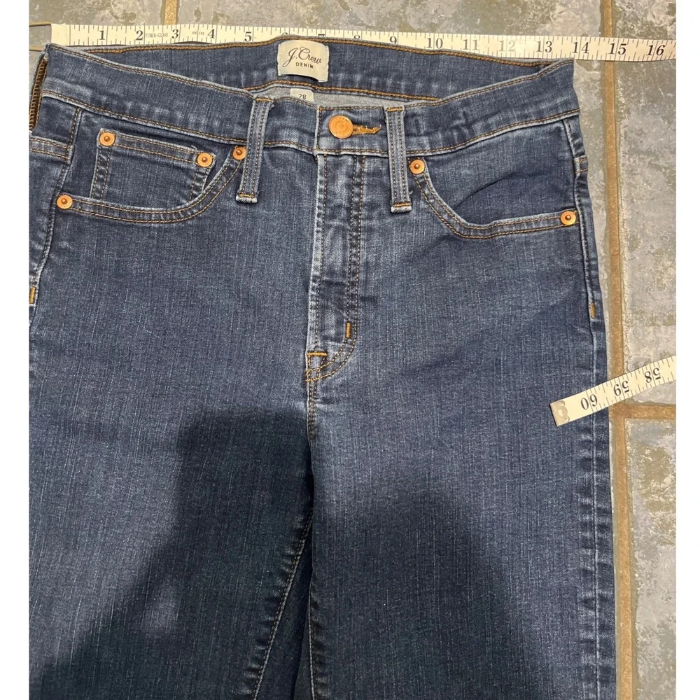 J.Crew Womens Toothpick Jeans Size 28‎ Ankle Inseam Dark Wash Fitted Skinny - Picture 11 of 15